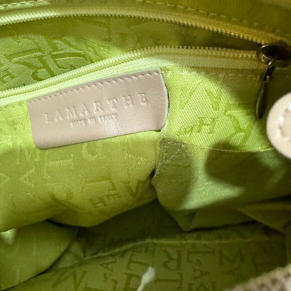 La Marthe nude color Leather Shoulder Bag - Picture 9 of 14